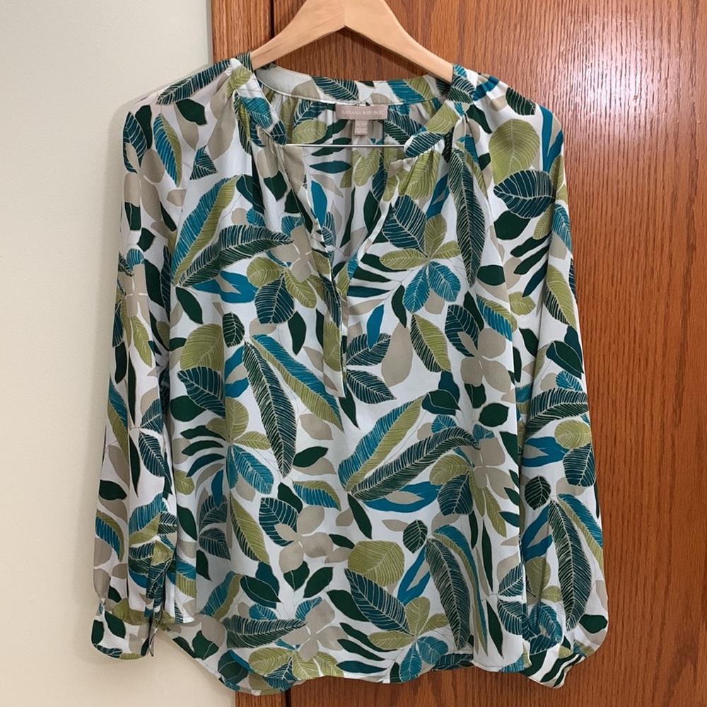 Green Nature Banana Republic Blouse